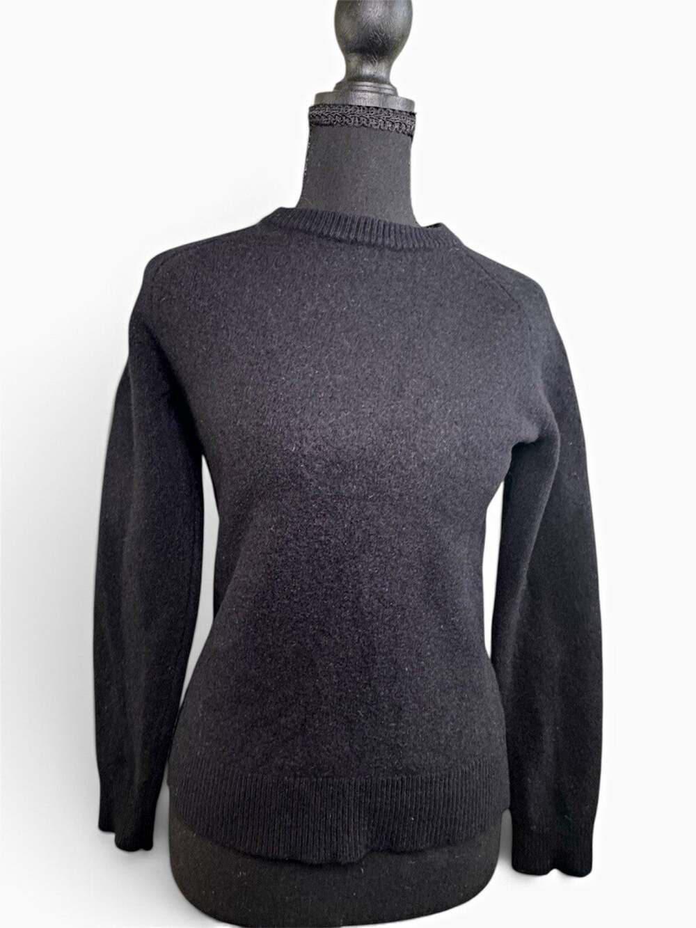 Goodthreads 100% Lambswool Charcoal Gray Crewneck Knit Sweater Small S